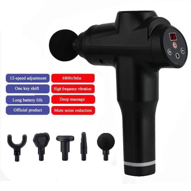2020 New 7800r LCD Display Body Massage Gun Exercising Muscle Electric Massager for Body and Neck Vibrator Deep Slimming Shaping AExp