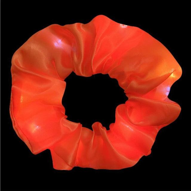 2020 New Arrival Girls LED Luminous Scrunchies Hairband Ponytail Holder Headwear Elastic Hair Bands Solid Color Hair Accessories JadeMoghul Inc. 