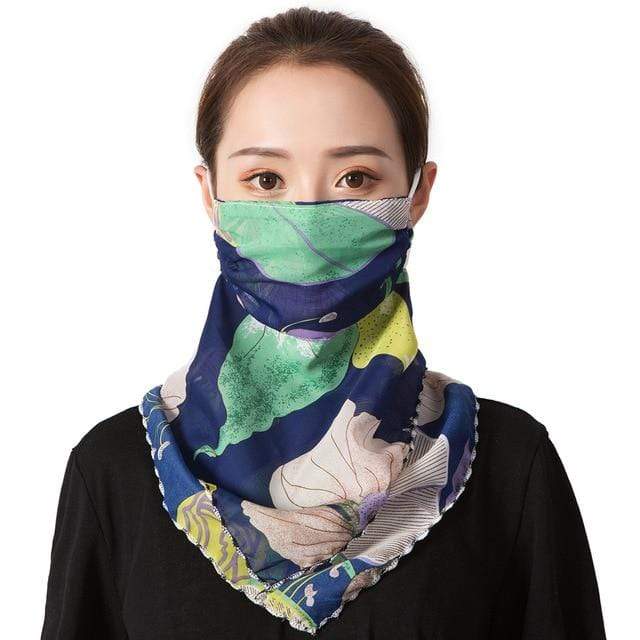 2020 new Bandana Chiffon scarf Women Brand Summer Wraps Floral fashion Neck Scarves AExp