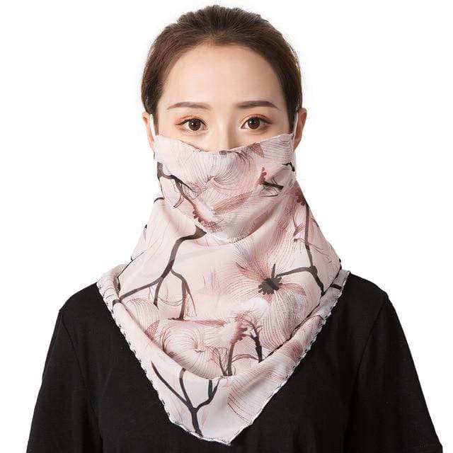 2020 new Bandana Chiffon scarf Women Brand Summer Wraps Floral fashion Neck Scarves AExp