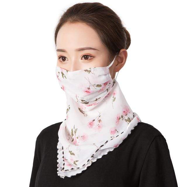 2020 new Bandana Chiffon scarf Women Brand Summer Wraps Floral fashion Neck Scarves AExp