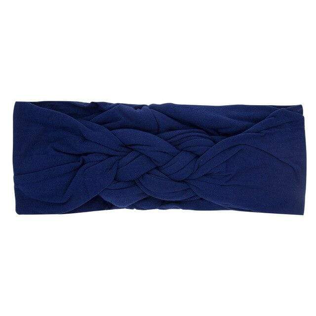 2020 New Braided Nylon Headbands Kids Girls Children Twisted Top Cross Knot Headwraps Elastic Soft Hairbands Hair Accessories AExp