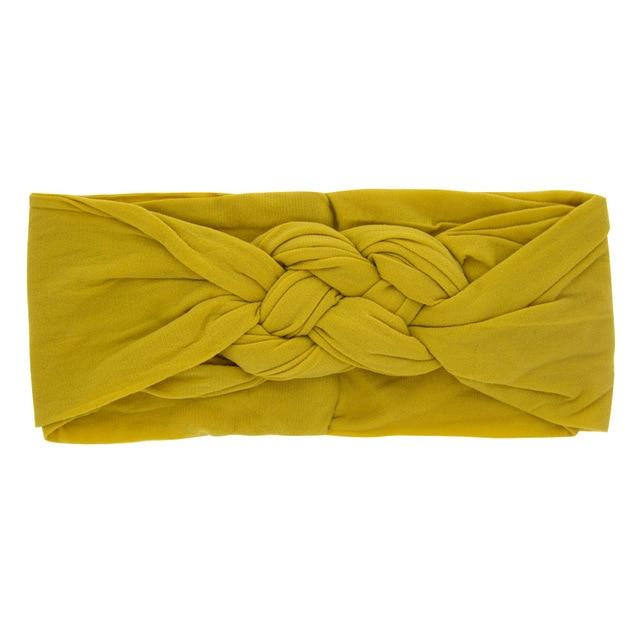 2020 New Braided Nylon Headbands Kids Girls Children Twisted Top Cross Knot Headwraps Elastic Soft Hairbands Hair Accessories AExp