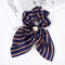 2020 New Chiffon Bowknot Silk Hair Scrunchies Women Pearl Ponytail Holder Hair Tie Hair Rope Rubber Bands Hair Accessories AExp