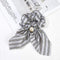 2020 New Chiffon Bowknot Silk Hair Scrunchies Women Pearl Ponytail Holder Hair Tie Hair Rope Rubber Bands Hair Accessories JadeMoghul Inc. 