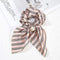 2020 New Chiffon Bowknot Silk Hair Scrunchies Women Pearl Ponytail Holder Hair Tie Hair Rope Rubber Bands Hair Accessories JadeMoghul Inc. 