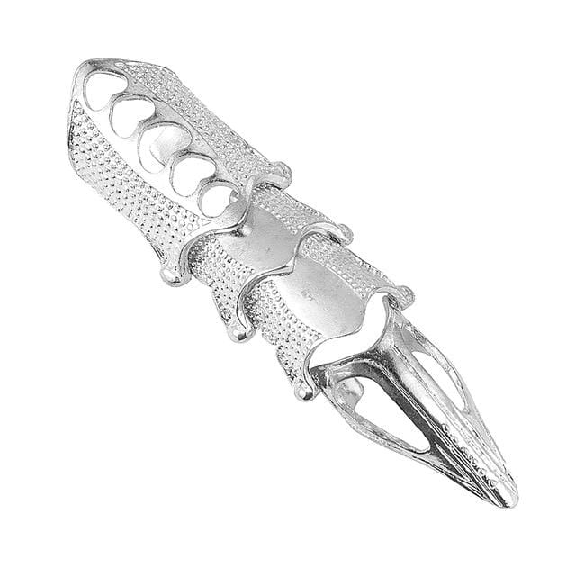 2020 NEW Cool Boys Punk Gothic Rock Scroll Joint Armor Knuckle Metal Full Finger Ring Gold Cospaly DIY Ring Halloween decoration AExp