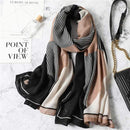 2020 New design brand women scarf fashion print cotton spring winter warm scarves hijabs lady pashmina foulard bandana plaid AExp