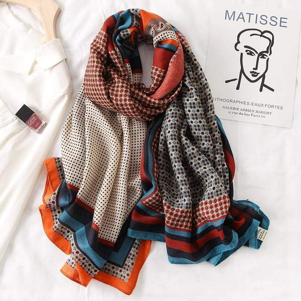 2020 New design brand women scarf fashion print cotton spring winter warm scarves hijabs lady pashmina foulard bandana plaid AExp