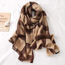 2020 New design brand women scarf fashion print cotton spring winter warm scarves hijabs lady pashmina foulard bandana plaid AExp