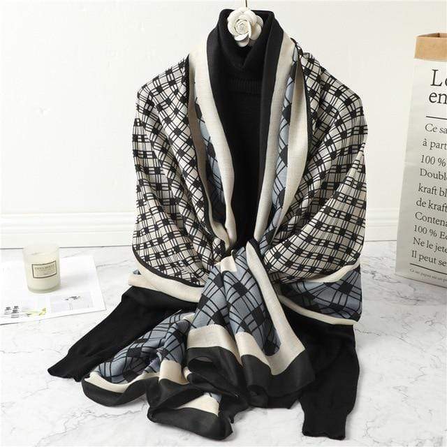 2020 New design brand women scarf fashion print cotton spring winter warm scarves hijabs lady pashmina foulard bandana plaid AExp