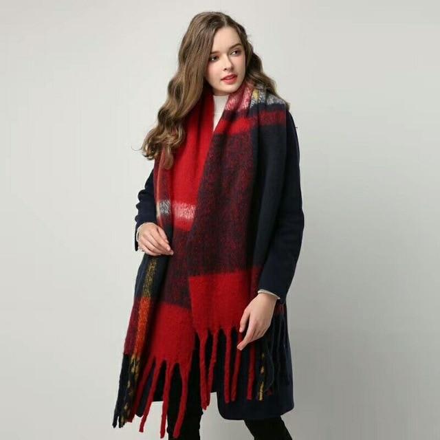 2020 NEW fashion cashmere women plaid scarf winter warm shawl and wrap bandana pashmina long tassel female foulard thick blanket JadeMoghul Inc. 