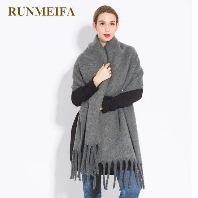 2020 NEW fashion cashmere women plaid scarf winter warm shawl and wrap bandana pashmina long tassel female foulard thick blanket JadeMoghul Inc. 