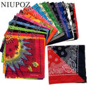 2020 New Fashion Hip Hop 100% Cotton Bandana Square Scarf 55cm*55cm Black Red Paisley Headband Printed For Women/Men/Boys/Girls AExp