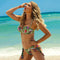 2020 New Leaves Print Bikini Swimsuit Women Push Up Bikini Set Bandeau Swimwear Bathing Suit Brazilian Biquini Female AExp
