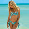 2020 New Leaves Print Bikini Swimsuit Women Push Up Bikini Set Bandeau Swimwear Bathing Suit Brazilian Biquini Female AExp