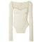 2020 new spring and summer fashion women clothes cashmere sqaure collar full sleeves elastic high waist sexy pullover WK080 JadeMoghul Inc. 