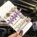 2020 New Women Girls Pearl Crystal Hairpins Side Clip Hair Jewelry Trendy Geometric Headwear Fashion Hair Accessories Barrettes AExp