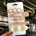 2020 New Women Girls Pearl Crystal Hairpins Side Clip Hair Jewelry Trendy Geometric Headwear Fashion Hair Accessories Barrettes AExp
