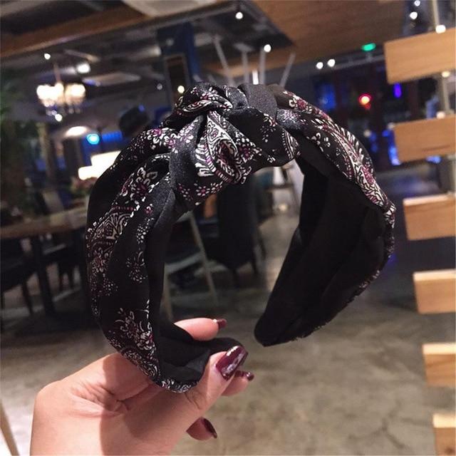 2020 New Women Headband Twist Hairband Girl Bows Headbands Cross Turban Hairbands Headwear Hair Hoop Girls Hair Accessories AExp