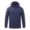 2020 NWE Men Winter Warm USB Heating Jackets Smart Thermostat Pure Color Hooded Heated Clothing Waterproof  Warm Jackets JadeMoghul Inc. 