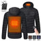 2020 NWE Men Winter Warm USB Heating Jackets Smart Thermostat Pure Color Hooded Heated Clothing Waterproof  Warm Jackets JadeMoghul Inc. 