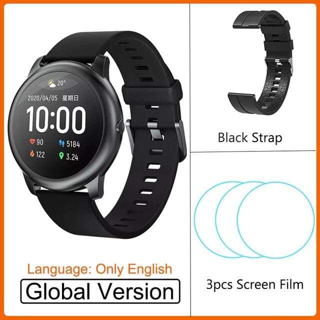2020 Original Youpin Haylou Solar Smart Watch Sport Fashion Bracelet Heart Rate Sleep Monitor Fitness Tracker For iOS Android AExp