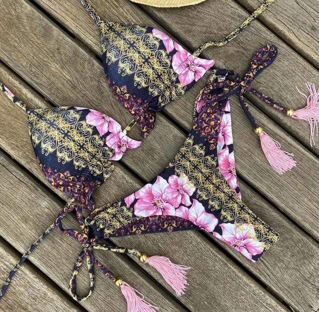 2020 Popular Womens Beachwear Sexy Bikini Set Hot Stamp Sport Swimwear Push-Up Padded Swimsuit Bodysuit Exquisite Bather Swimwea AExp