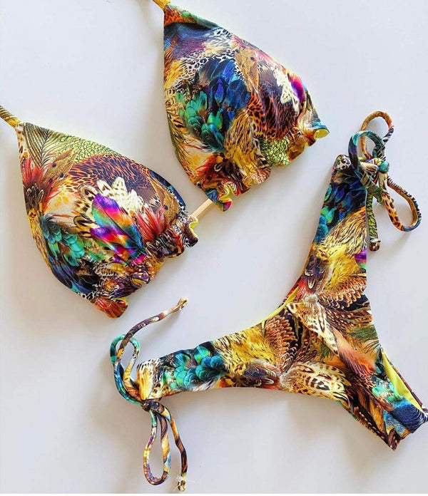 2020 Popular Womens Beachwear Sexy Bikini Set Hot Stamp Sport Swimwear Push-Up Padded Swimsuit Bodysuit Exquisite Bather Swimwea AExp
