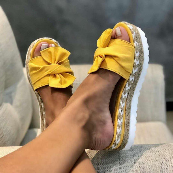 2020 Summer Fashion Sandals Shoes Women Bow Summer Sandals Slipper Indoor Outdoor Flip-flops Beach Shoes Female Slippers JadeMoghul Inc. 