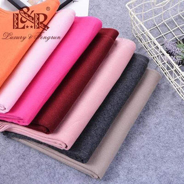 2020 Winter Cashmere Women Scarf Female Luxury Brand Scarves Lady Tassel Bandana Women Solid Shawl Wraps Foulard Tippet Pashmina JadeMoghul Inc. 
