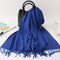 2020 winter scarf solid thick women cashmere scarves neck head warm hijabs pashmina lady shawls and wraps bandana Tassel AExp