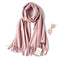 2020 winter scarf solid thick women cashmere scarves neck head warm hijabs pashmina lady shawls and wraps bandana Tassel AExp
