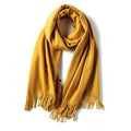 2020 winter scarf solid thick women cashmere scarves neck head warm hijabs pashmina lady shawls and wraps bandana Tassel AExp