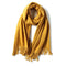 2020 winter scarf solid thick women cashmere scarves neck head warm hijabs pashmina lady shawls and wraps bandana Tassel AExp