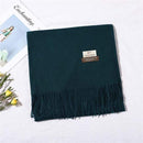 2020 winter scarf solid thick women cashmere scarves neck head warm hijabs pashmina lady shawls and wraps bandana Tassel AExp