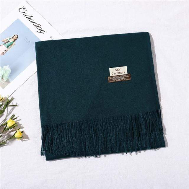 2020 winter scarf solid thick women cashmere scarves neck head warm hijabs pashmina lady shawls and wraps bandana Tassel AExp