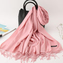2020 winter scarf solid thick women cashmere scarves neck head warm hijabs pashmina lady shawls and wraps bandana Tassel AExp