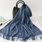 2020 winter scarf solid thick women cashmere scarves neck head warm hijabs pashmina lady shawls and wraps bandana Tassel AExp