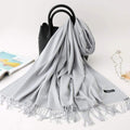 2020 winter scarf solid thick women cashmere scarves neck head warm hijabs pashmina lady shawls and wraps bandana Tassel AExp