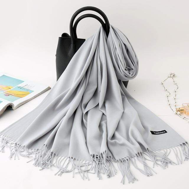 2020 winter scarf solid thick women cashmere scarves neck head warm hijabs pashmina lady shawls and wraps bandana Tassel AExp