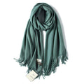 2020 winter scarf solid thick women cashmere scarves neck head warm hijabs pashmina lady shawls and wraps bandana Tassel AExp