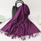 2020 winter scarf solid thick women cashmere scarves neck head warm hijabs pashmina lady shawls and wraps bandana Tassel AExp