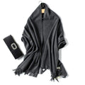 2020 winter scarf solid thick women cashmere scarves neck head warm hijabs pashmina lady shawls and wraps bandana Tassel AExp