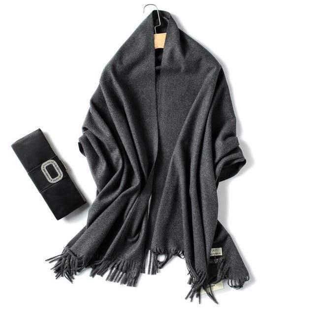 2020 winter scarf solid thick women cashmere scarves neck head warm hijabs pashmina lady shawls and wraps bandana Tassel AExp