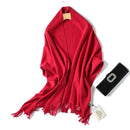 2020 winter scarf solid thick women cashmere scarves neck head warm hijabs pashmina lady shawls and wraps bandana Tassel AExp