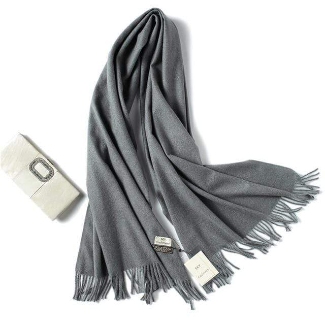 2020 winter scarf solid thick women cashmere scarves neck head warm hijabs pashmina lady shawls and wraps bandana Tassel AExp