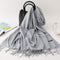 2020 winter scarf solid thick women cashmere scarves neck head warm hijabs pashmina lady shawls and wraps bandana Tassel AExp