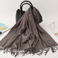 2020 winter scarf solid thick women cashmere scarves neck head warm hijabs pashmina lady shawls and wraps bandana Tassel AExp