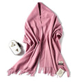 2020 winter scarf solid thick women cashmere scarves neck head warm hijabs pashmina lady shawls and wraps bandana Tassel AExp